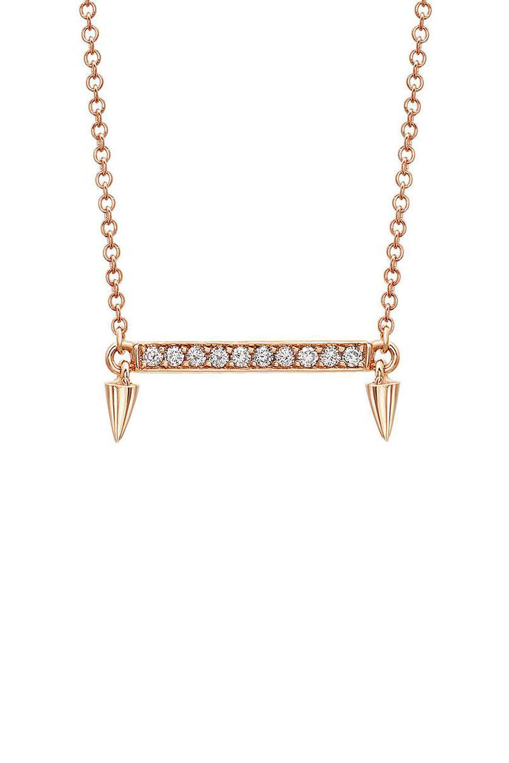 Small Horizontal Bar Diamond Necklace | Return Sans