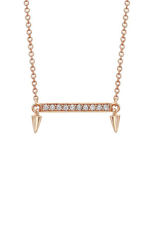 Small Horizontal Bar Diamond Necklace | Return Sans